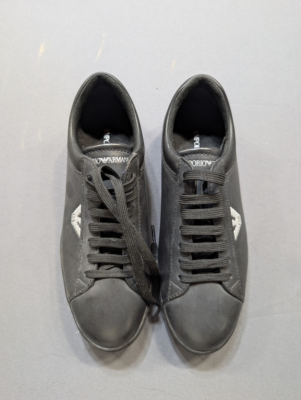 Emporio Armani black sneakers size 36
